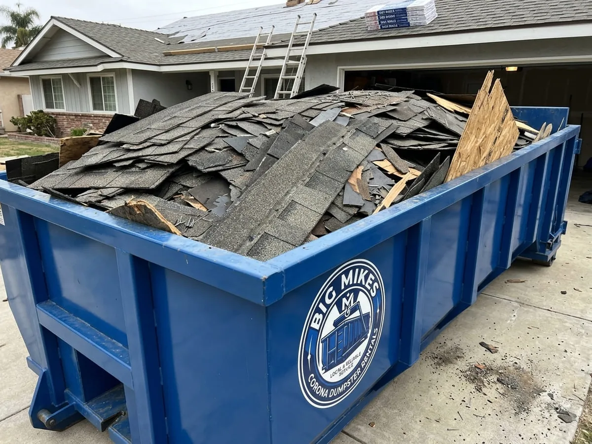 Roofing Dumpster Rental in Corona, CA